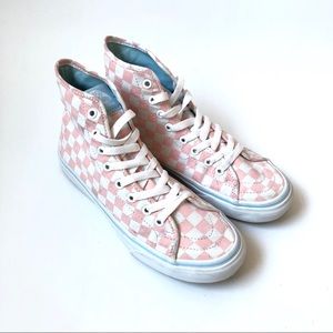 Vans Sk8-Hi Decon Pink/White Checkerboard